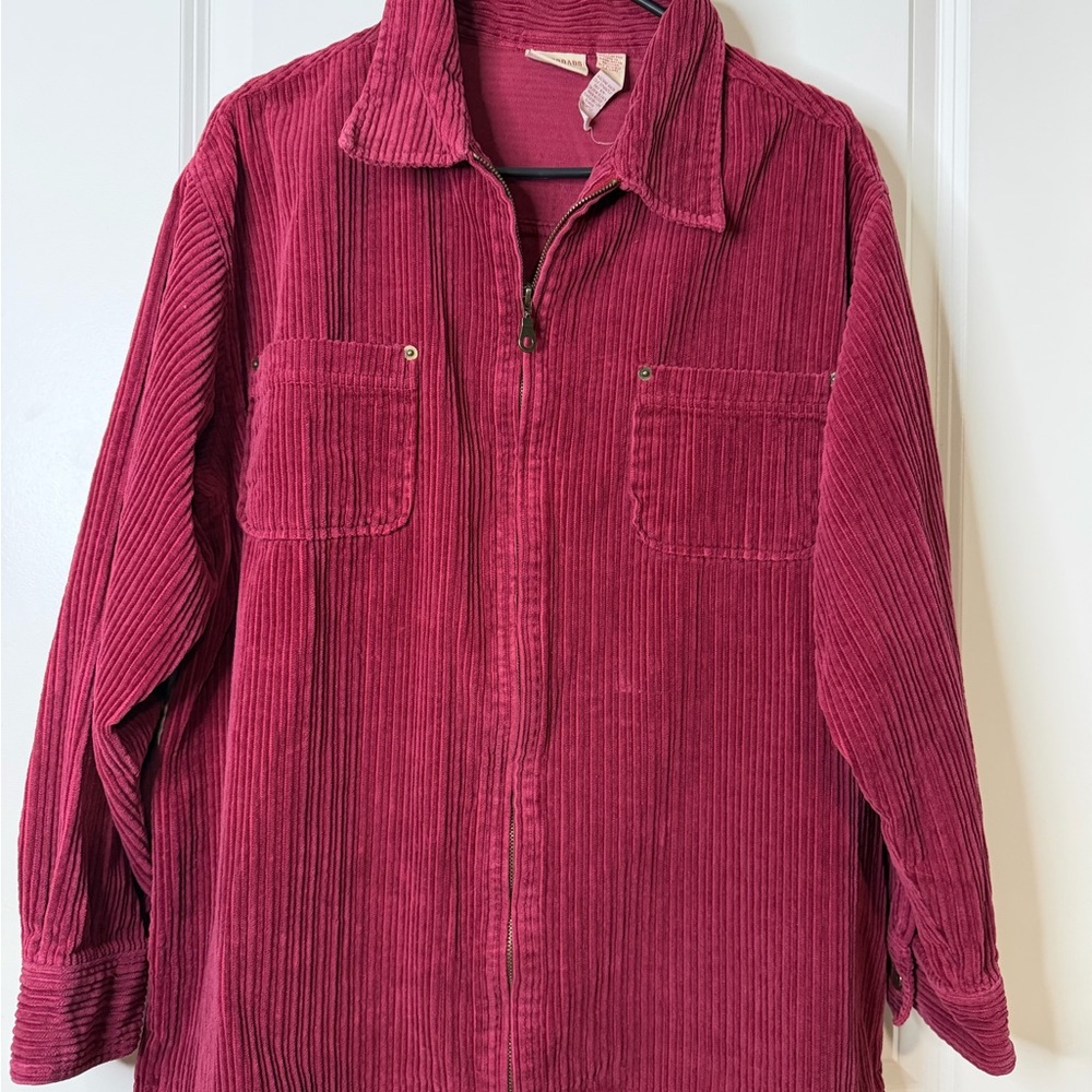 Crossroads Women's Burgundy Corduroy Blazer